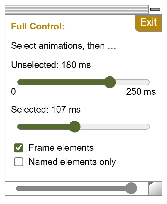 Full Control panel